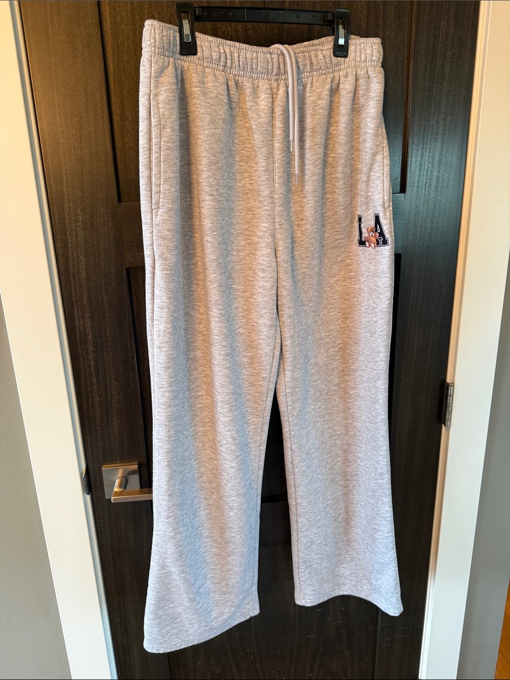 Light Gray Women's Lounge Pajama Pants with Elastic Waist